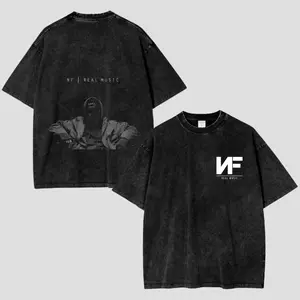 NF Real Music F.E.A.R Hoodie & T-Shirt, New Album Graphic Sweatshirt, Gothic Rock Aesthetic Streetwear, Vintage Y2K Oversized Unisex Heavy Cotton Pullover, Concert Tour Merch Outfit, Trendy Gift for NF Fans & Music Lovers
