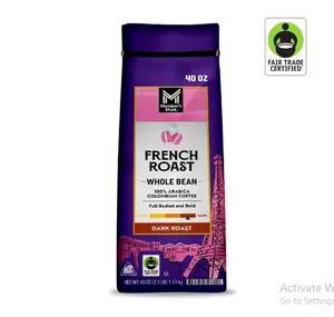 Member's Mark French Roast Whole Bean Coffee 40 oz Fair Trade Certified Dark Roast 100% Arabica Colombian Coffee