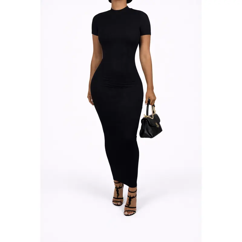 Black bodycon midi dress - TikTok Shop Black bodycon midi dress - TikTok Shop
