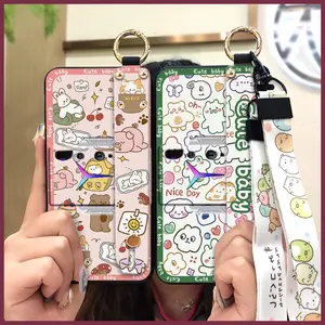 Kickstand protective Phone Case For Lenovo Legion2 Pro/Duel 2 Cartoon Cute Shockproof Dirt-resistant Anti-knock Phone Holder ring Soft case Wrist Strap Lanyard Waterproof Durable