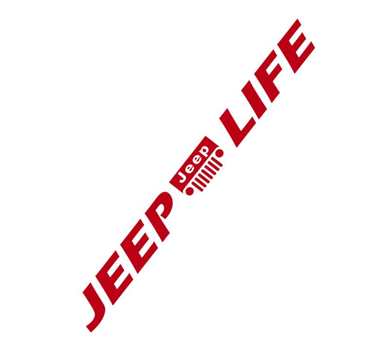 Thrilling Signs Jeep Life Windshield Banner Vinyl Decal - Off-Road Enthusiasts' Decorative Sticker