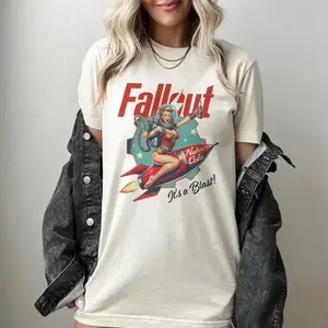 Fallout Nuka Cola Tee, Retro Gaming Appeal, Gaming Color Streetwear, Perfect Gift for Fans, Unisex Heavy Comfort  Cotton Shirt, Gamer Shirt Gift