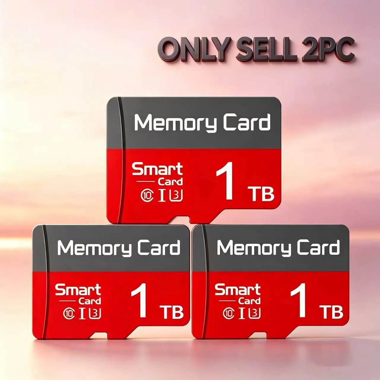 1TB SD Memory Card for Dash Cams, 2 PCS MicroSDXC Card with Adapter, Durable Micro SD Card for Car Audio, Micro TF SD Cards for Mobile Phones, SD Card for Security Cameras & PC Data Storage
