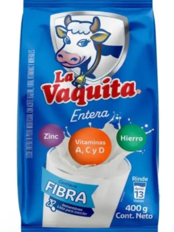Leche en Polvo La Vaquita de Nestlé - Alimento Lácteo con Fibra - Bolsa 380g Leche en Polvo La Vaquita de Nestlé - Alimento Lácteo con Fibra - Bolsa 380g