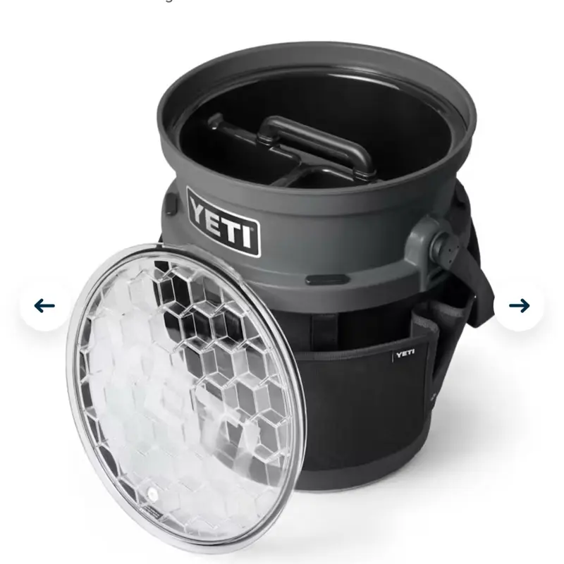 YETI Fully-Loaded Bucket with Lid, Caddy, and Utility Gear Belt - Home Organizer Storage Bin