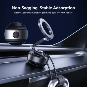 360° Rotatable magnetic car stand, smartphone stand, electric vacuum adsorption, magnetic phone stand, magnetic car windshield, dashboard, kitchen, office, general automotive accessories