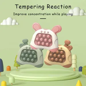 Fast Push Game, Quick Push Pop Game, Pop Pro Light Up Fidget Toys,Quick Speed Fast Push Puzzle Game Console Bubble Stress Relief Decompression Toys Handheld Game Toy for Kids 3-12 Years pop it