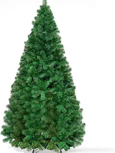 6FT Artificial Christmas Tree Xmas Pine Tree with Solid Metal Legs for Indoor and Outdoor Decoration Nature Ornaments