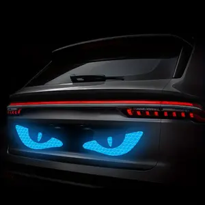 Cartoon Devil's Eye Design Car Night Reflective Sticker, Car Truck SUV Night Safe Driving Decals, Body DIY Self-adhesive Exterior Decorative Accessories, Decal For Cars
