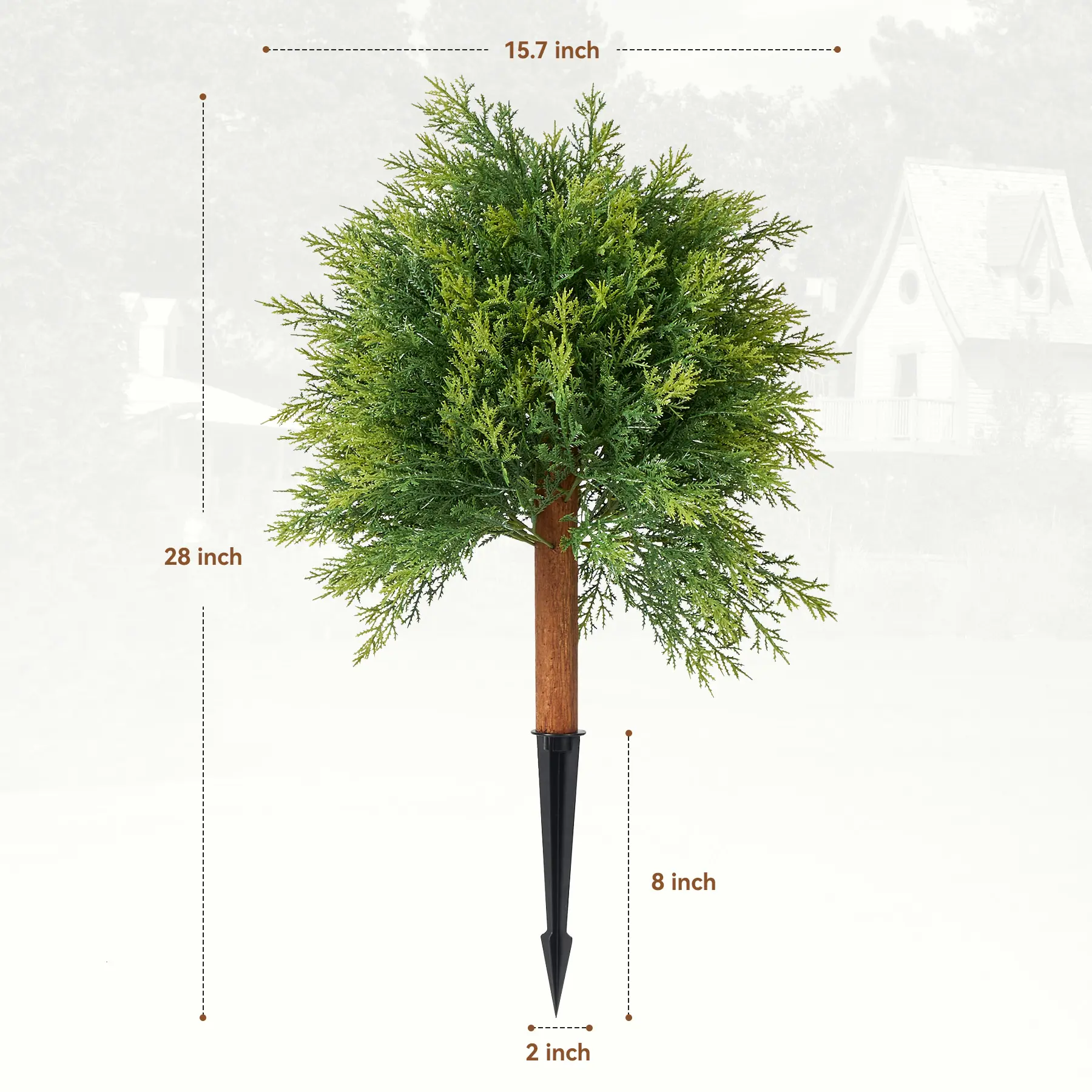 Realistic Artificial Cypress Yard Stake – Maintenance-Free Outdoor ...