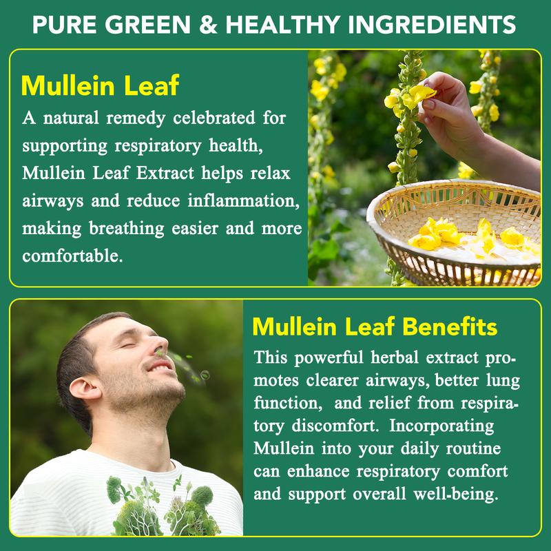 Acentiallabs Mullein Gummies 2000mg Per Serving 60 Count Daily Respiratory Health Gummies with Mullein Leaf Herb Extract for Lung Health & Sinus Relief Pear Flavor 30-Day Supply