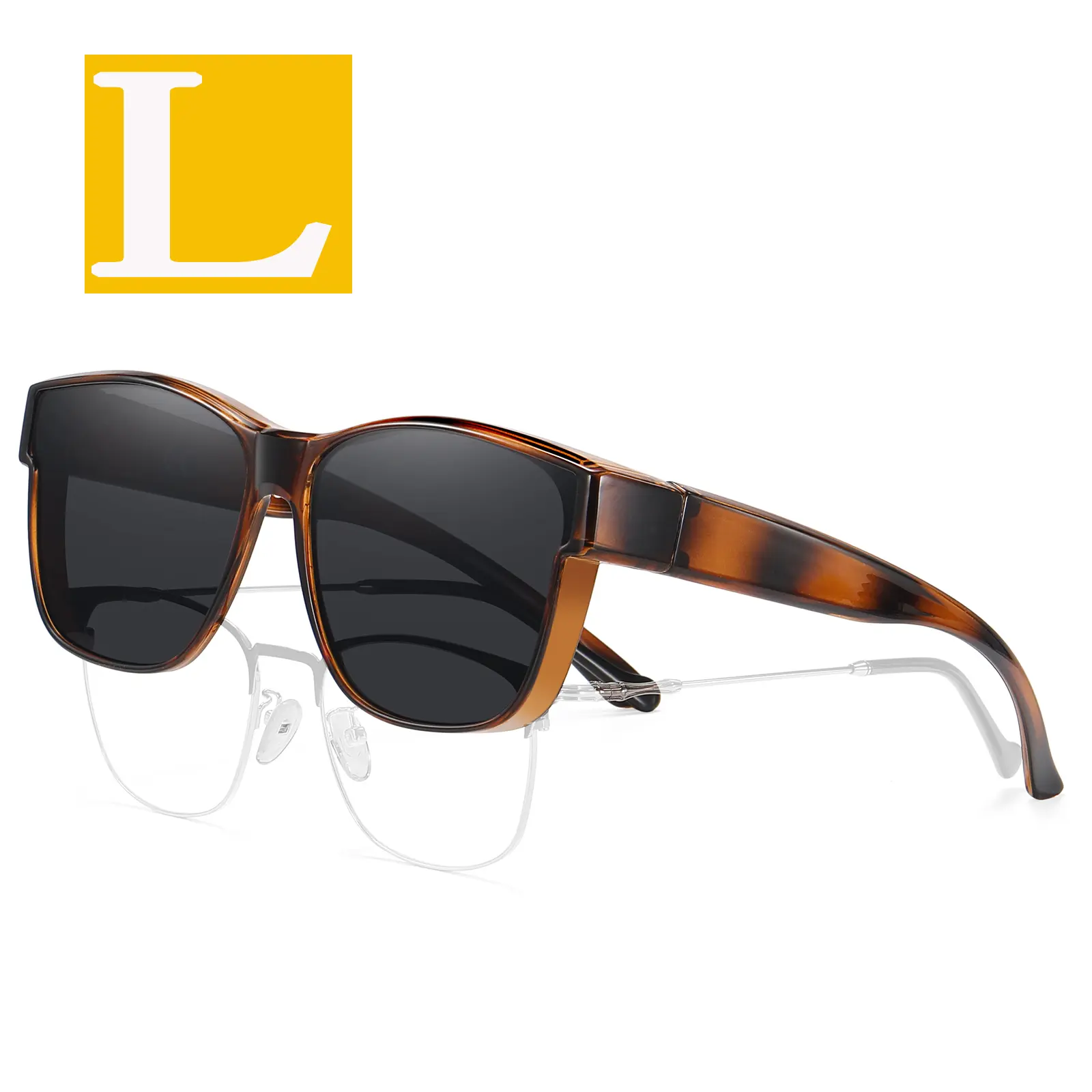 Dot Tortoise Frame Grey Lens