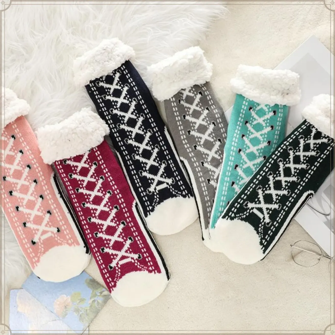 2026 Ultra-Thick Cashmere Slipper Home Socks,Warmth Slipper Socks With Non Slip Shimmery Women 2026 Ultra-Thick Cashmere Slipper Home Socks,Warmth Slipper Socks With Non Slip Shimmery Women