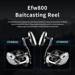 Ecodoo Brand Boat Fishing Water Drop Wheel, Saltwater Compatible, Bearings 10+1, Gear Ratio 6.6:1, Max Drag Power 15kg