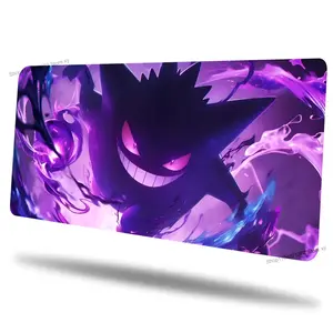 Anime Pokemon G-Gengar Mousepad Desk Pad - Gaming Accessory, Available in Sizes 12 x 18 in & 16 x 32 in, Featuring Stitched Design