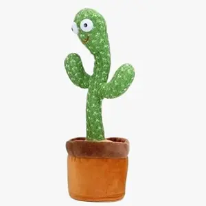 Dancing Cactus Plush Toy – Interactive Singing, Talking and Light-Up Musical Glow Toy for Kids, Babies & Toddlers