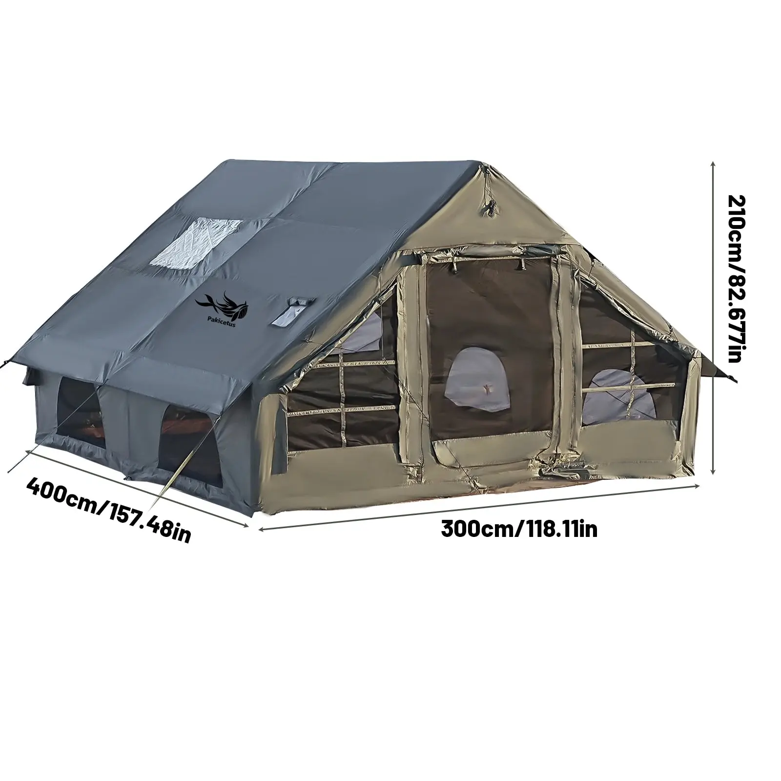 Inflatable Camping Tent With Skylight Quick Air Flow Mesh