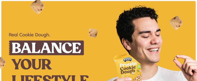 FUUL Protein Cookie Dough Bites - High Protein 15g Low Sugar 6g - Perfect for Snacking or Post Workout Recovery - Chocolate chip and Birthday Cake Flavors