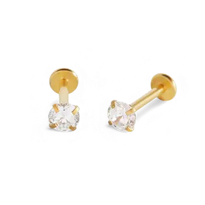 Crystal Sleeper Flatback Studs | 18g