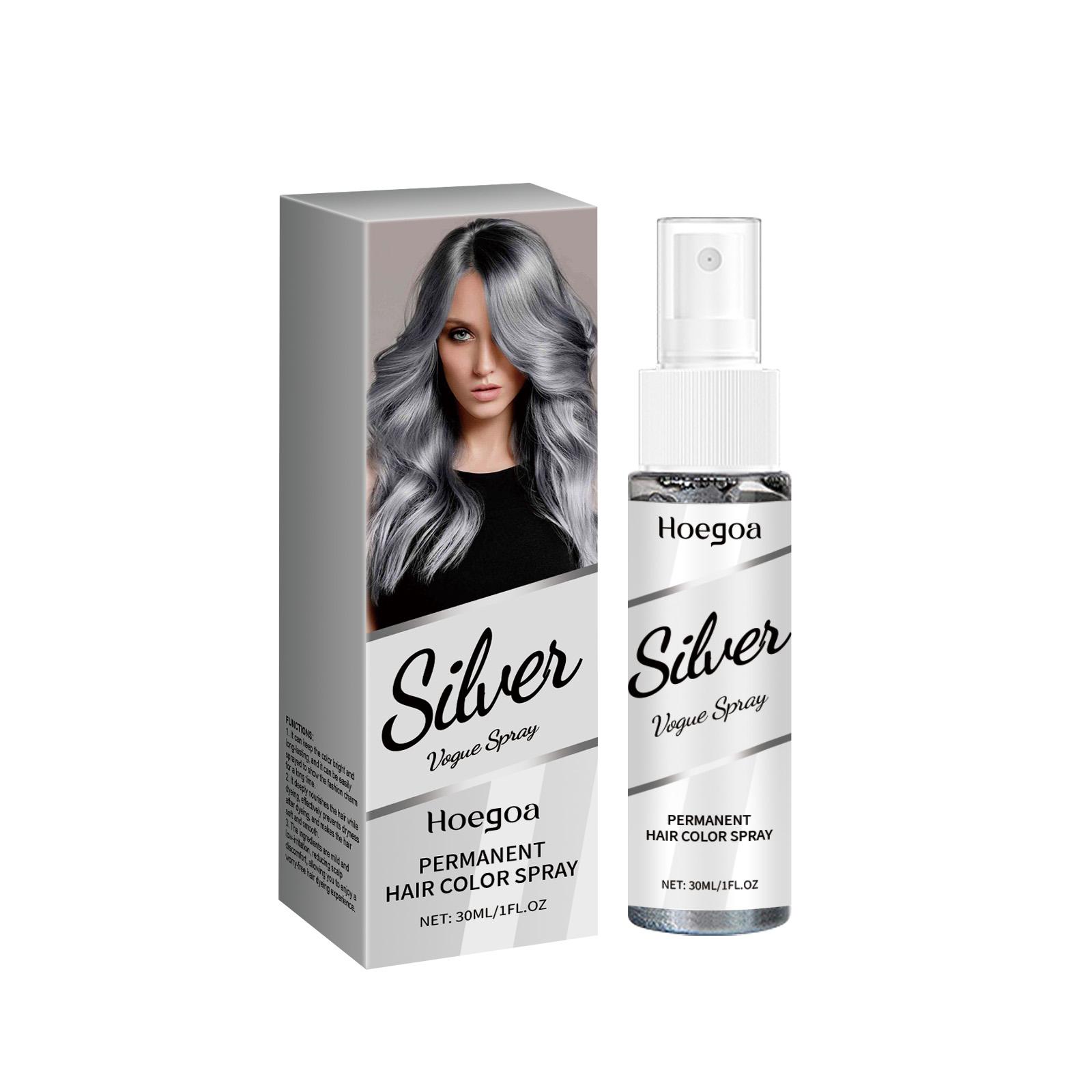 Silver Hair Dye – Silver Gray Hair Color for Lightened & Bleached Hair, 2-in-1 Nourishing Color & Conditioner, Suitable for All Hair Types, 1 Fl Oz