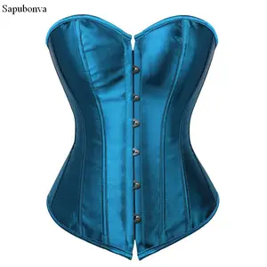Sapubonva Overbust Corset Plus Size Sexy Corselet Corsets and Bustiers Tops Red Black Pink Purple White Gothic Lingerie Women