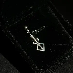Dark Anime Accessories Brand of Sacrifice Earring Berserk Stud Unisex Piercing Gift for Gym, Alt, Anime Love