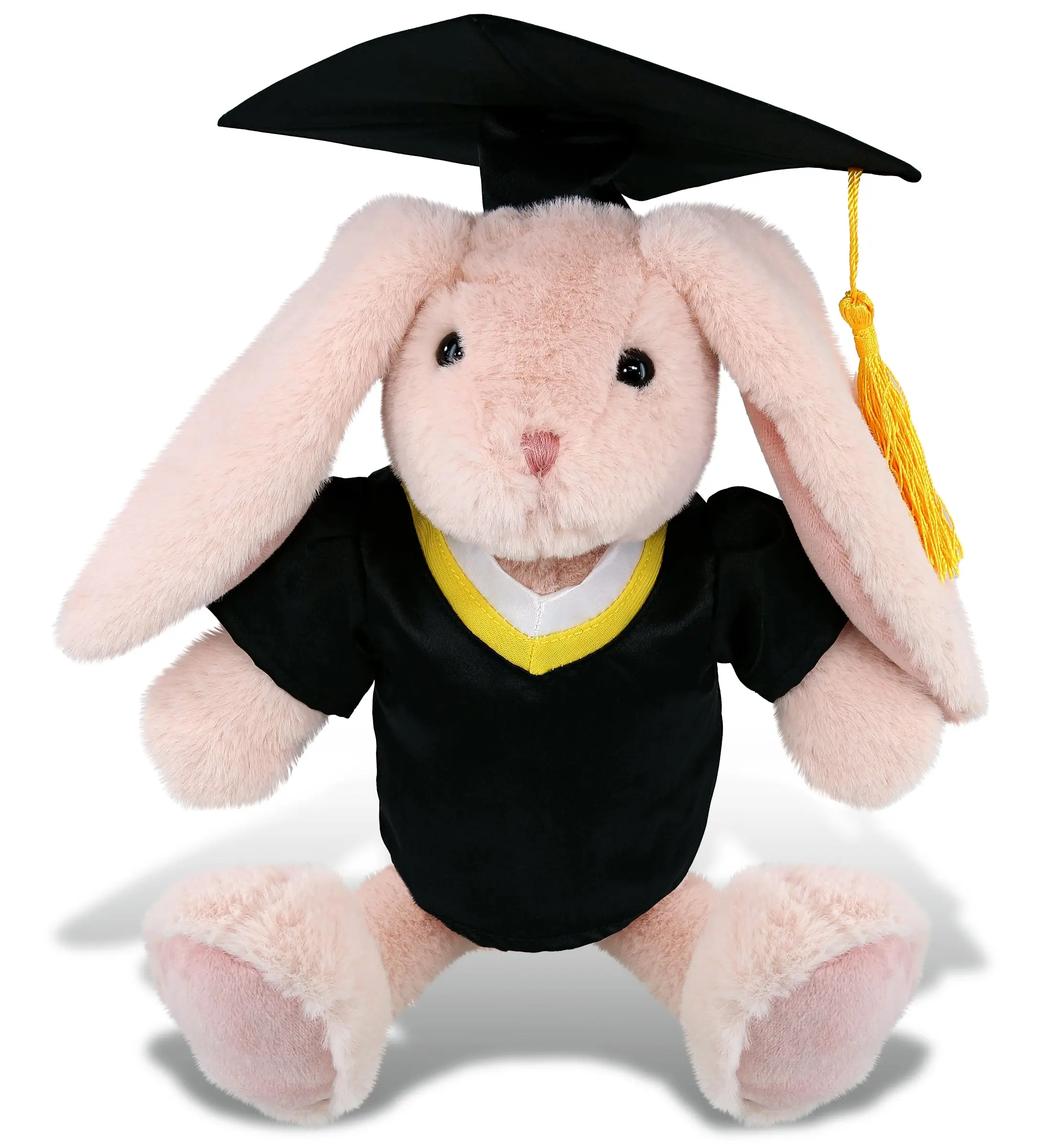 PLUSH GRADUATION - SUPER-SOFT PLUSH - BABY PINK RABBIT 8"