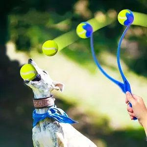 Pet Ball Launcher Dog Training Toy Thrower with Tennis Ball for Outdoor Training and Throwing