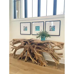 Teak Root Console Table