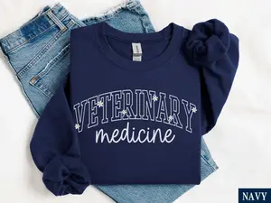 Veterinary Medicine T-Shirt OR Sweatshirt, Veterinarian Staff shirt , Vet Med Tee shirt , Veterinary Assistant Appreciation tshirt Cotton Crewneck