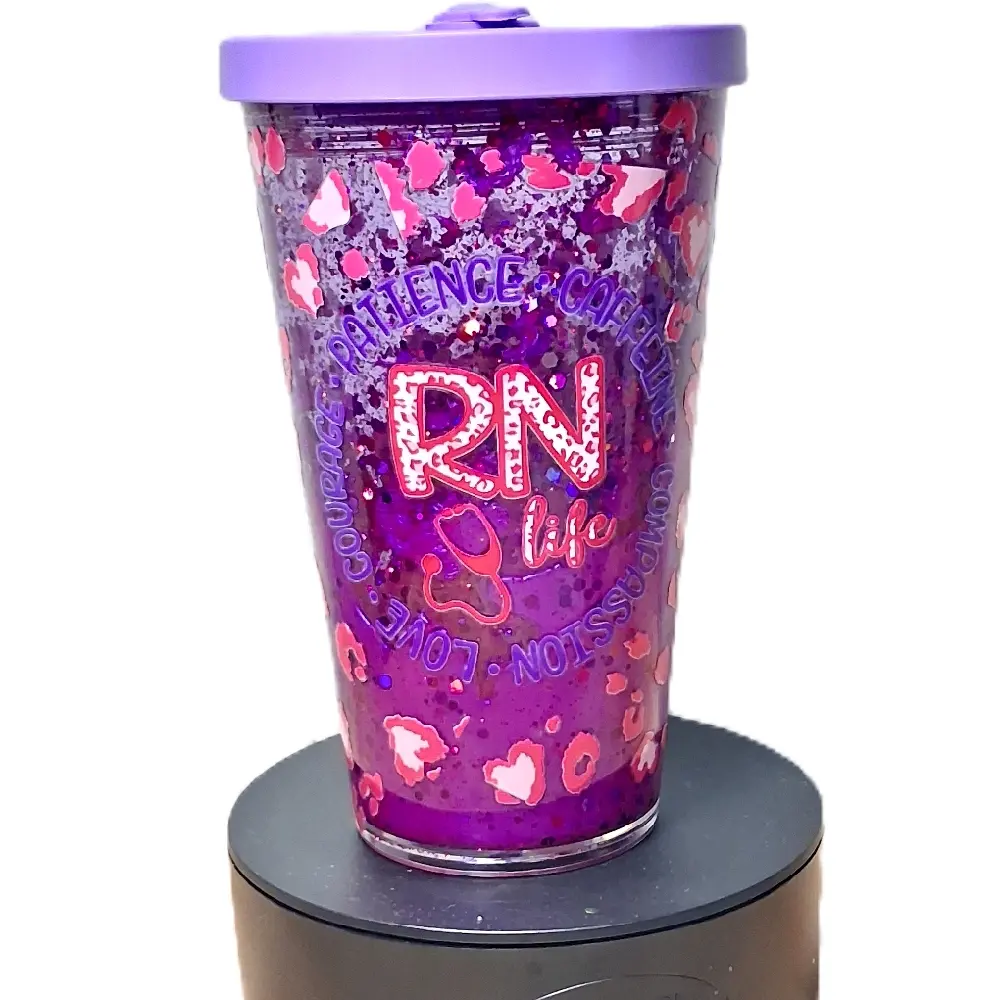 16oz RN Life Lava Snowglobe Tumbler