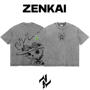 Limited Tony Tony Chopper One Pieceee v2 Graphic Tee Double Sided Print Oversized Acid-Washed Heavyweight Cotton T-Shirt – Unisex Anime Manga Tee, Perfect Gift for Anime Fans and Lovers Menswear Tops