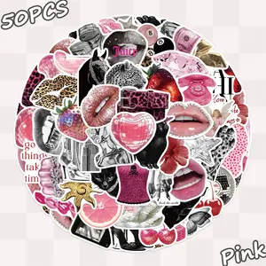 50 Pcs Retro Punk Y2K Stickers, Waterproof Decorative Stickers for Phone Cases, Cups, Notes, Fridges, Walls, DIY Crafts