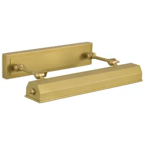 18 in. Brass Gallery Wall Light, Modern Painting Light, LED Gold Art Light for Artwork Poster Portrait Library Display