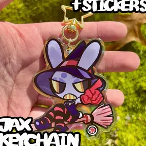 Jax Witch Halloween Keychain & Sticker – The Amazing Digital Circus (TADC)