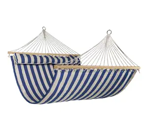 Northlight 9' Striped Quilted Double Hammock w/ Pillow