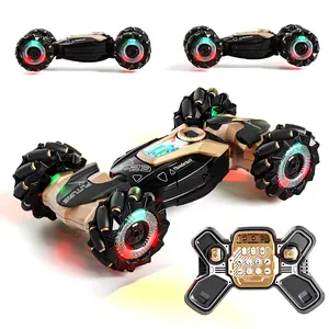 Stunt car toy, manual remote control twist car double-sided rotation, the coolest Christmas birthday gift, suitable for boys, girls, children and teenagers