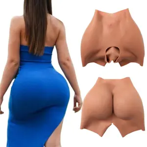 Silicone Underwear Women High Elastic Thick Padded Underwear Invisible Butt Lifting Shapewear from 0.8cm to 2.6cm