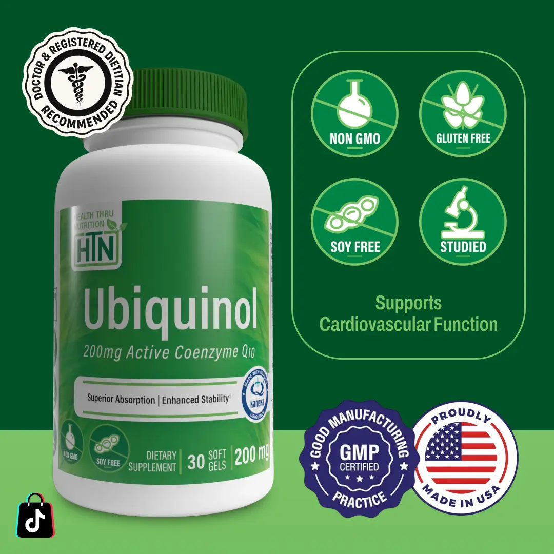 Health Thru Nutrition Ubiquinol CoQ10 – 200mg | Kaneka® Energy & Antioxidant Support