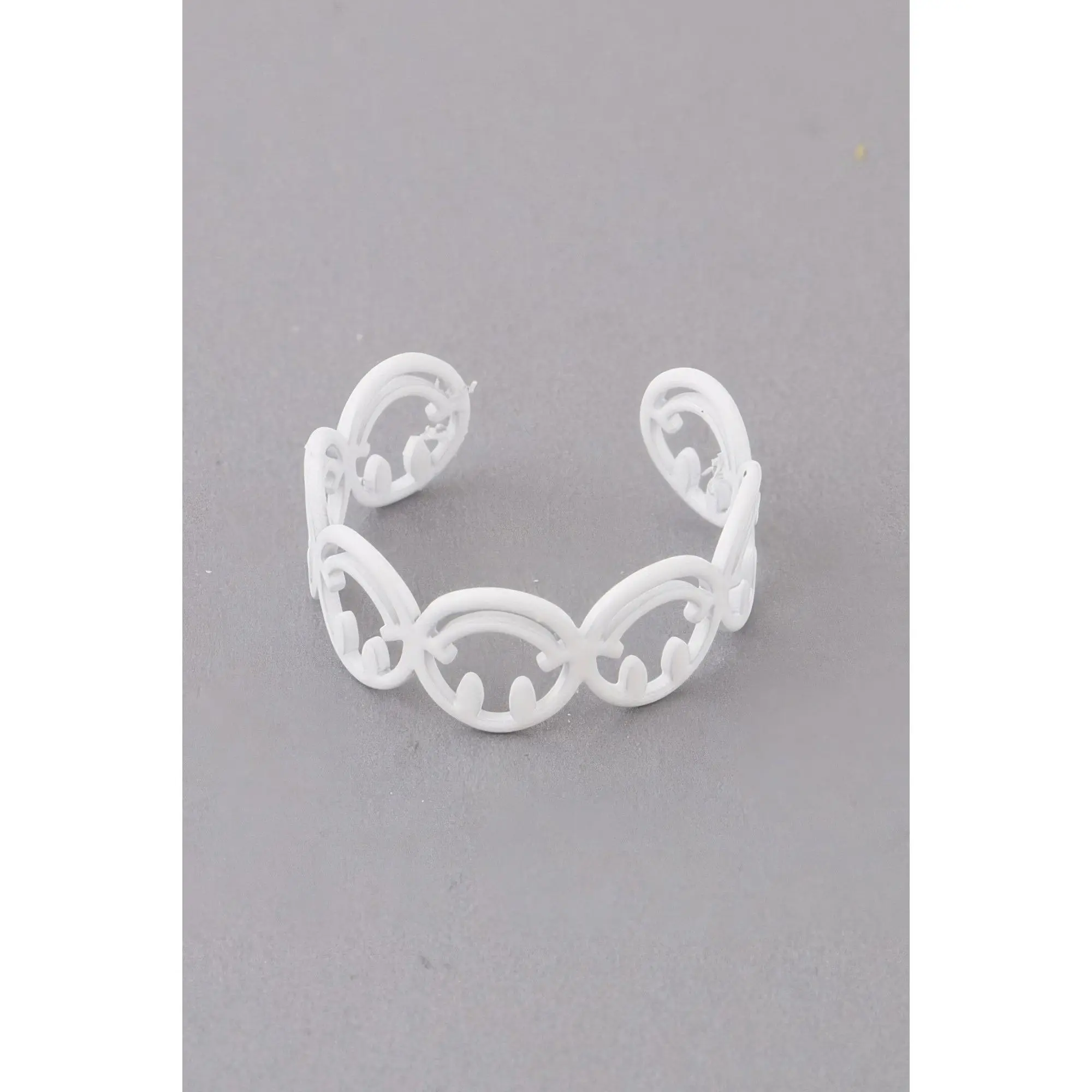 Unisex Lightweight Open Smiley Face Single Ring - Fashion Costume Jewelry Accessory
