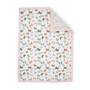 Cotton Muslin Toddler Comforter - Butterflies