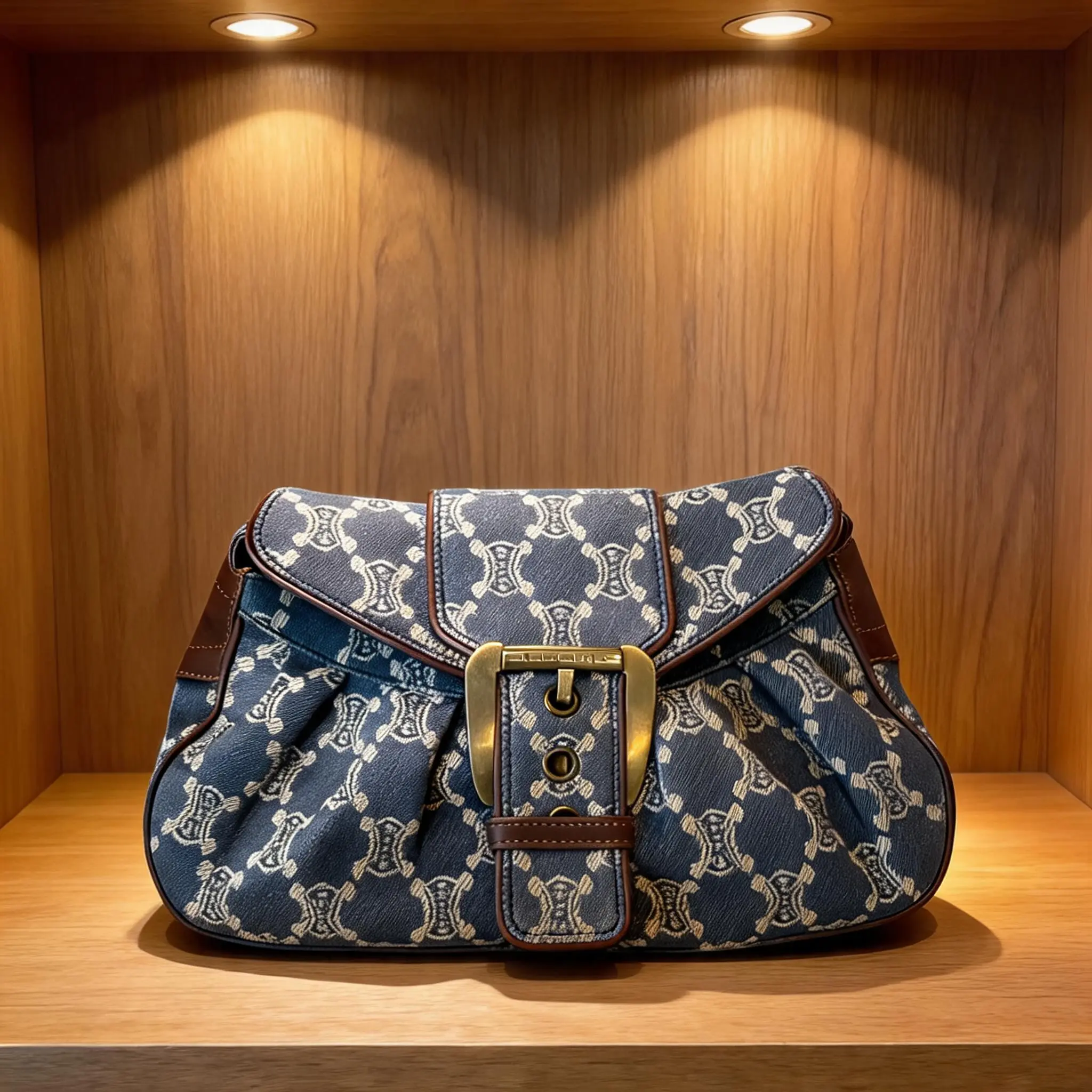 Pre-owned Celine Canvas Shoulder Bag C0730939218