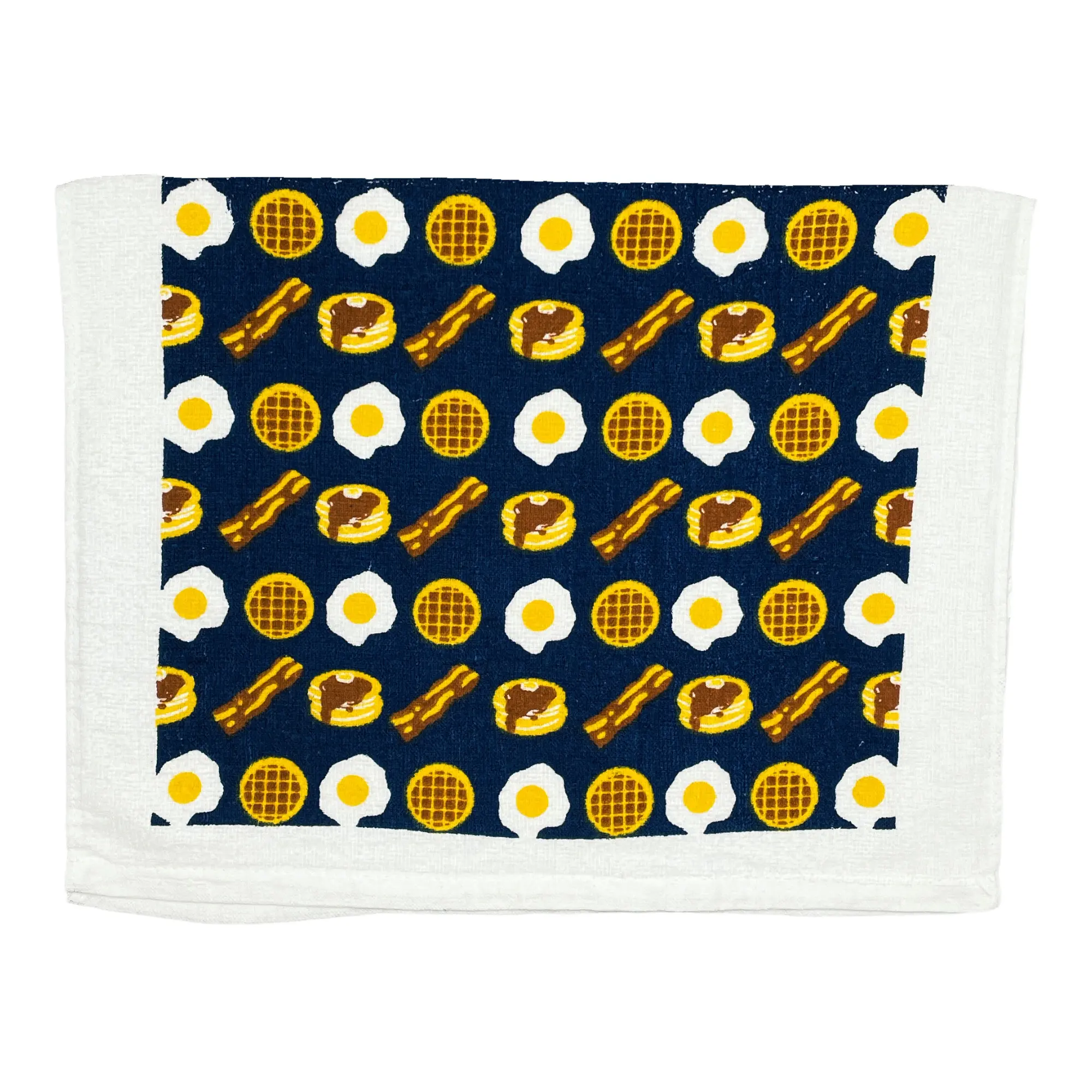 Bacon and Eggs Funny Yummy Breakfast Tea Towel Funny Dish Towels Soft Adsorbent Tea Towel
