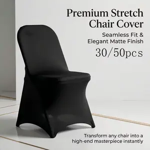 30/50 pieces high-quality spandex folding chair covers — a wedding decoration essential — wedding supplies clearance, suitable for party supplies, birthdays, and camping decorations