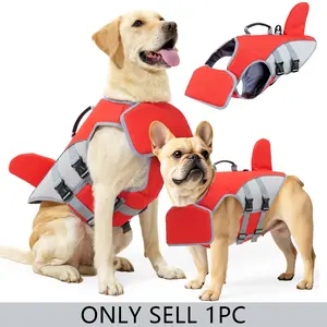 Pet Life Jacket, 1 Count Adjustable Dog Swimsuit Outfits, Anti Choking Water & Buoyancy Clothing that Can Tow Medium To Large Dogs, Pet Supplies