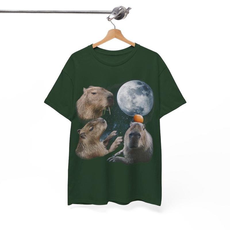 Three Capybaras Vintage 90s Graphic Shirt, Capybara Tee, Capybara Lover Shirt, Grey Capybara Washed Oversized Tee, Distressed Retro Shirt Cotton Fabric