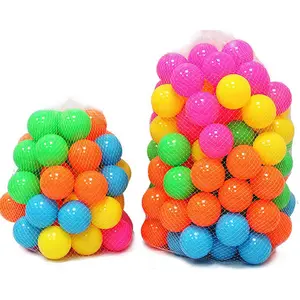 100Pcs Ball Pit Balls for Toddlers with Storage Bag - 7 Bright Colors, Crush Proof, Great Play Toys for Tents, Pools, and Party