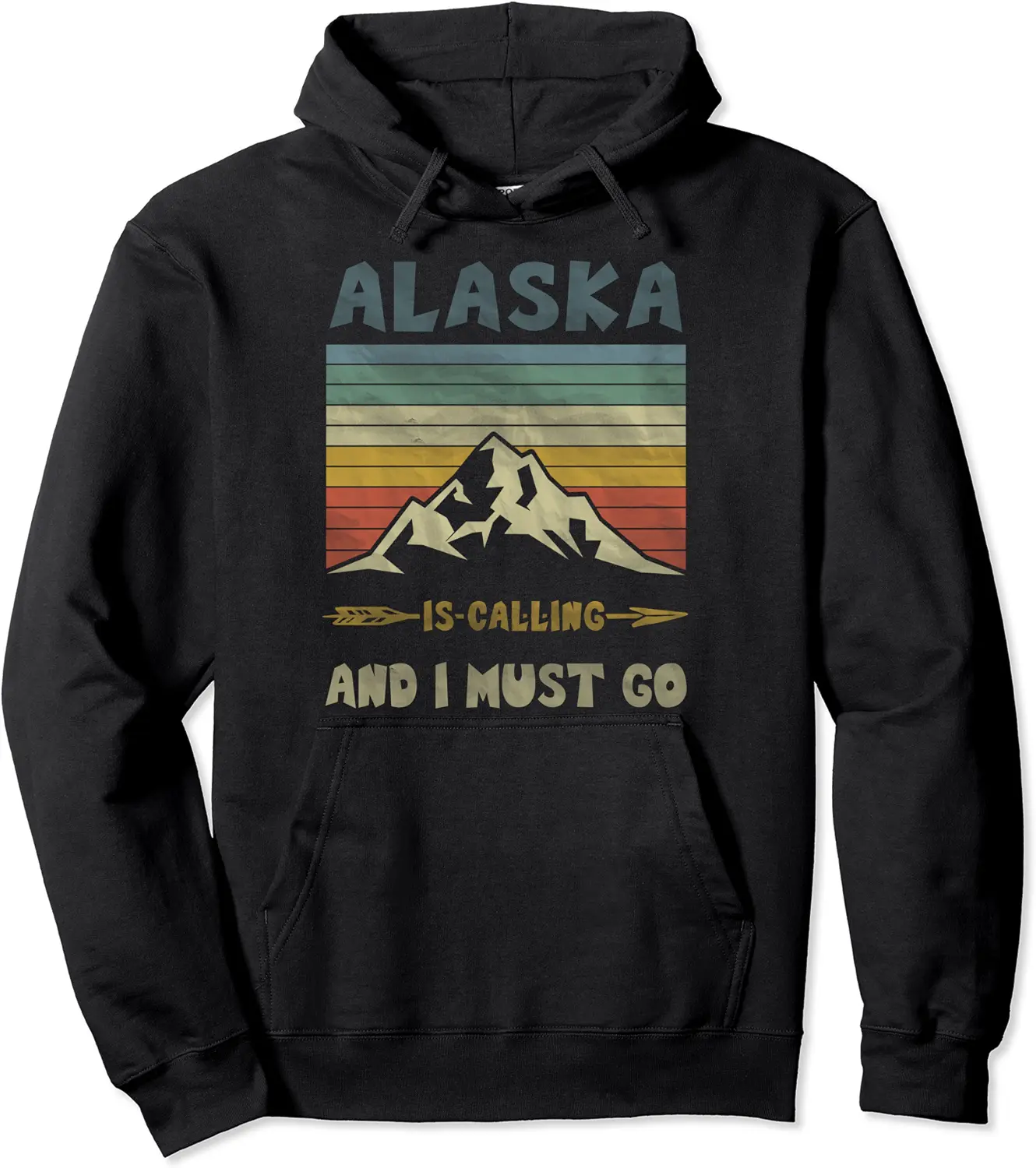Alaska is Calling Retro Tee Alaskan Wildlife Aurora Borealis Pullover Hoodie - Elizabethmc Shop 92B0BRS9ZR33
