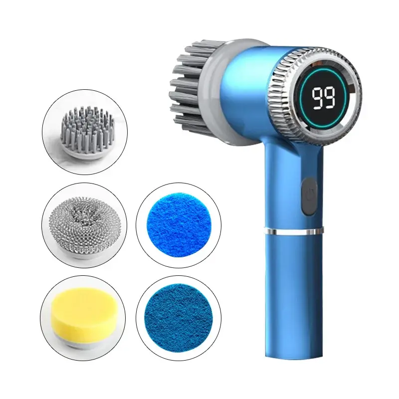 USB Charging Auto Rotating Efficient Cleaning Brush Cordless Electric Spin Scrubber for Kitchen Home Use Handheld Cleaning Tools