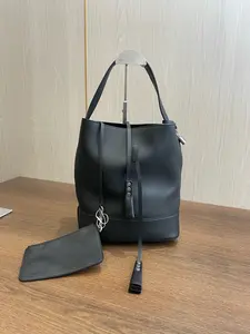 Pre-owned Louis Vuitton leather Shoulder Bags NN14 Audace PM Bucket Bag in Black Calfskin 【BF 12Z】KY02368